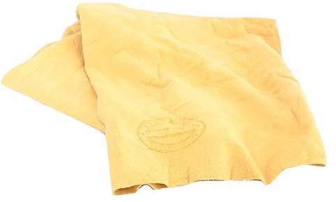 VERA PELLE DI DAINO NATURALE ORIGINALE UTILIZZO PROFESSIONALE ASCIUGATURA AUTO CARROZZERIA MOTO (2 PZ, 45 x 65 cm)