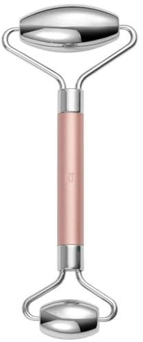 Real Techniques - Rodillo de Cuidado Facial - Cryo Sculpt Facial Roller - 2 Extremos con Tamaños Diferentes - Elaborado en Acero Inoxidable - Apto para Enfriar en Congelador - Calma la Piel