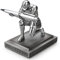HDMbigmi Knight Stiftehalter Stifteständer Schreibtisch-Organizer und Zubehör Harz Stifthalter als Geschenk mit einem schicken Stift für Büro und Zuhause Schreibtisch-Organizer (Silber)