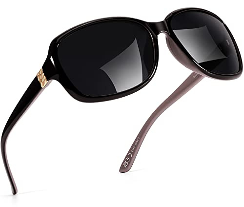 SIPHEW Polarized Sunglasses for Women | Vintage Square Sunglasses w UV400 Protection | Womens Lightweight Shade