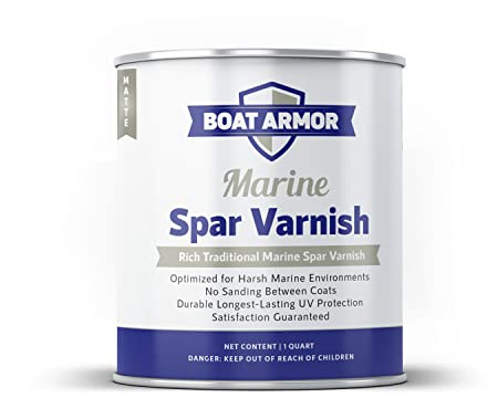 Boat-Armor Marine Gloss Spar Varnish - Marine Varnish Redesigned to Protect Your Total Boat with Superior UV and Moisture Protection. - Matte, Quart (32 Ounces)