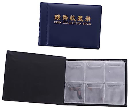 Lurrose Kleiner Münzsammelalbum 60 Fächer Münzhalter Aus Langlebigem Material Grün Blau Tragbare Münzaufbewahrung Für Medaillons Und Abzeichen