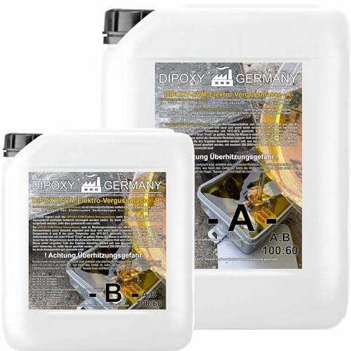 Mastic de scellement électrique époxy IP68/IP69 jusqu'à 1000 V, 640 g marron translucide (transparent) – Étanche pour boîtes de dérivation, platines, manchons de câble, etc.