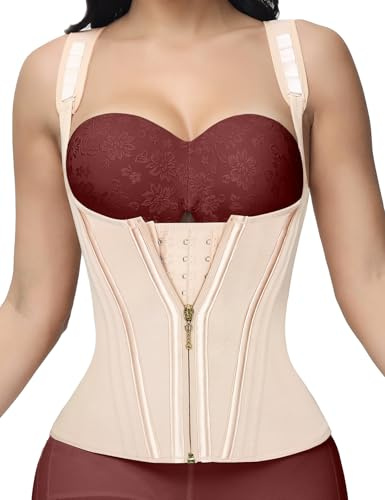SHAPSHE Entrenador de Cintura Corsé Debajo del Busto Control de Barriga Faja Deportiva Soporte de Espalda Moldeador Corporal con Correas Ajustables, S