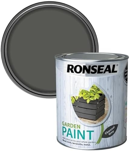 DUAYRA Garden Paint 750ml | Quick Drying Long Lasting Matt Finish | Multi-Surface Exterior Paints | For Wood, Brickwork, Bench, Stone & Metal | Outdoor Garden Fence Sheds Protection | (Charcoal Grey)