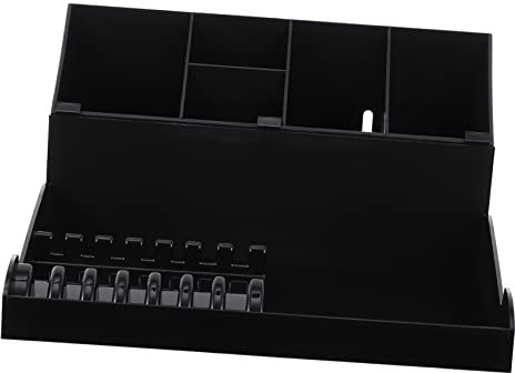 Veemoon 1Set Haircut Storage Box with Organizer Tray Efficient Scissor Comb Holder for Hairdressing Tools Lightweight and Durable Design for Salons and Home Use