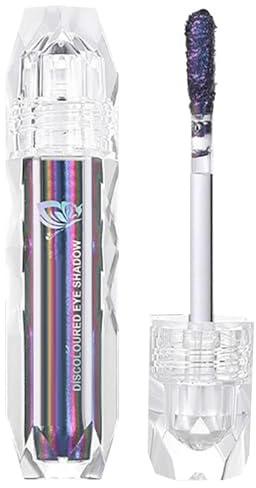 FGUUTYM Lidschatten 3 Farben, flüssiger Metallic-Lidschatten, farbwechselnder Glitzer, mehrfarbiger Lidschatten, hochpigmentiert, langanhaltend und haltbar (3 ml) Kajalstift Blau (A, One Size)