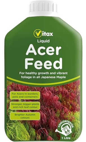 Vitax Acer Liquid Feed 1L | Specialist Japanese Maple Plant Food for Vibrant Foliage & Strong Growth | Balanced NPK Mineral Nutrients for Pots & Borders | Concentrated Formula Makes 66 Watering Cans