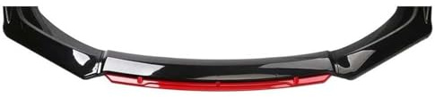 per Renault Clio 5 et Clio 5 E-Tech dès 06/2020-2026, Spoiler Anteriore Auto ABS Spoiler Labbro del Paraurti Anteriore Protector Carrozzeria Accessori,D/Black Red