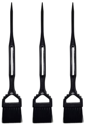 KHBUAB Set 3 Pezzi Spazzole per Tintura Chioma in Pp Nero, Applicatore per Trattamento Olio e Colorazione Chioma, per Uso Professionale e Domestico Colore Casuale
