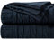 NTBAY 100% Pure Cotton Cable Knit Throw Blanket, Super Soft Warm 130x170 Knitted Throw Blanket for Couch, Sofa, Chair, Bed - Extra Cozy, Machine Washable, Comfortable Home Decor, Navy, 130x170 cm