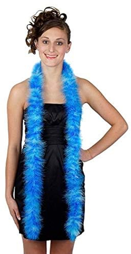 Marabou Feather Boa Medium Weight 72-Royal, Teal, Light Blue