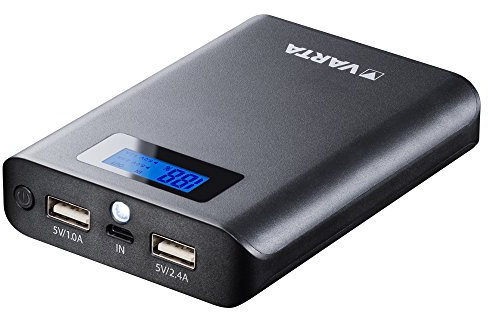 VARTA 7800mAh Power Bank (2 USB Ports 1.0A und 2.4A, LCD Display zur Lade- und Entladeanzeige, kompatibel mit Geräten wie iPhone, Samsung Galaxy, Huawei, GoPro etc., inkl. 50cm Micro-USB Kabel)