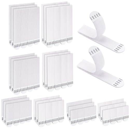 48 Paires (96 Bandes) Languette Accroche Tableau, Accroche Tableau sans Percer, S/M/L/XL Bandes de Suspension Résistantes à l'Eau Amovibles Fixations pour Accrocher des Cadres, Accrocher Décos de Noël