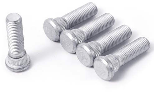 5pcs M12x1,5 Goujons de Roue, 48mm Long Boulons de Cosse en Acier Goujons de Pneu Accessoires de Voiture Compatibles avec Toyota Adaptés pour Chevrolet pour Série Lexus