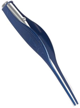 Pinzas con luz LED, pinzas azules de acero inoxidable, limpiador de cerumen de precisión para adultos y niños
