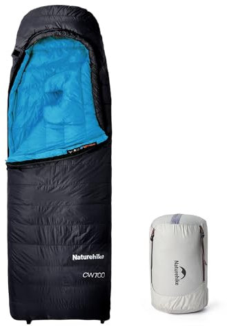 Naturehike CW700 Daunenschlafsack Ultraleichte Tragbare Kompackte Winter Schlafsack 4 Jahreszeiten für Erwachsene und Kinder Outdoor Camping Wandern Reisen mit Kompressionssack