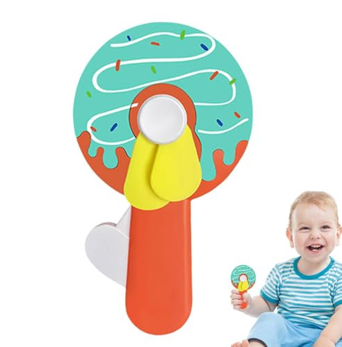 Ventilatore Di Raffreddamento Alimentato A Mano - Ventilatore Personale Portatile Manuale, Dispositivo Di Raffreddamento Estivo Portatile | Ventilatore Compatto A Pressione, Design Sicuro E Carino Per