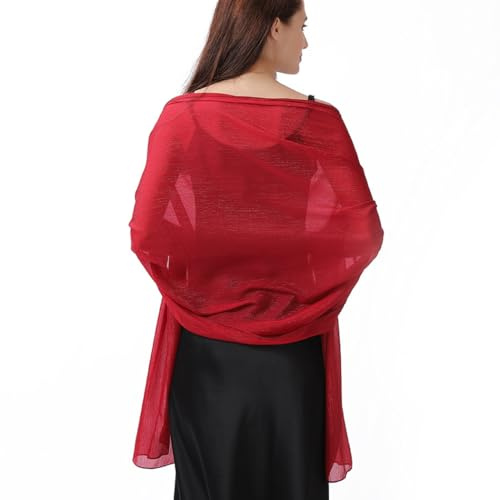 Cozyan Bufanda Chal Mujer Fiesta Estolas Foulard Fular Bodas Elegante Ligero Pashmina Chal Mujer Fiesta Pañuelos Capa Invitada Boda Fulares Estolas Foulard Verano Mantones De Flamenca