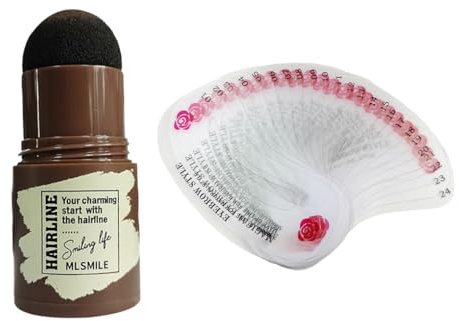 Zanthicia Kit di stampini per timbri per sopracciglia Strumenti per il trucco impermeabili Styling dell'attaccatura dei capelli, Marrone scuro