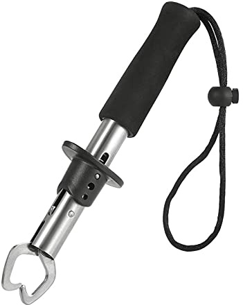 aqxreight Portable en Acier Inoxydable Poisson Lip Grip Pince de Pêche Forte Pince de Pêche Professionnelle Déclencheur pour Pêcheur Une Telle Mer Corrosive et la longévité de la Poignée Fournit Un