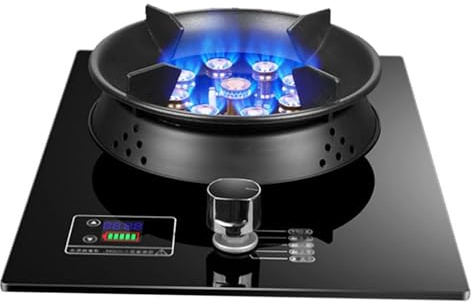 Fornello a gas in vetro temperato, 5,2 kW, fornello a gas portatile a bruciatore singolo, con funzione timer, per uso interno ed esterno in campeggio