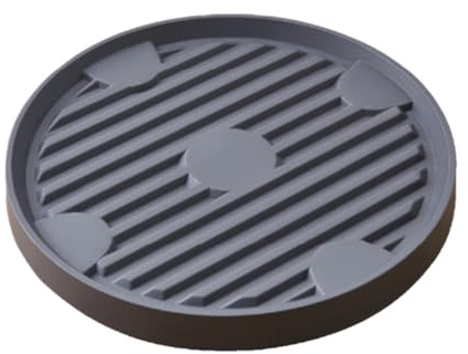 Blomkruksunderlägg Med Hjul Växtvagn Runt Växtställ Med Dolda Hjul For Inomhus- Och Utomhusbruk Plantunderlägg(Grey,22cm)
