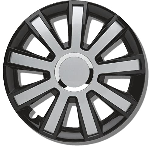 Albrecht 15 Zoll Radkappen schwarz/Silber für Stahlfelgen - Flash Radzierblenden aus hochwertigem Kunststoff - Langlebige Radblenden in originaler Albrecht Verpackung - Made in EU