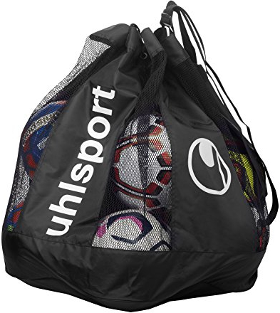 uhlsport Uni Mesh-Gewebe Balltasche, Schwarz, 35 x 15 x 48 cm