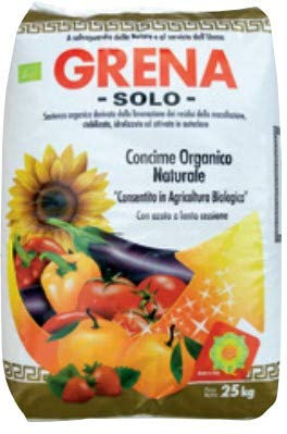VIALCA CONCIME Biologico Organo Minerale GRENA - Solo - Sacco kg.25 CONSENTITO in Agricoltura Biologica