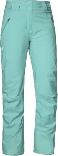 Schöffel Damen Weissach L, Wasser- und Winddichte Skihose, warme Schneehose mit Verstärkung gegen Skikantenschläge und Schneefang, Blue Tint, 38