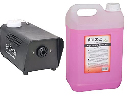 Party sm400 máquina de humo + Ibiza smoke5l-hd liquido de humo de alta densidad 5l