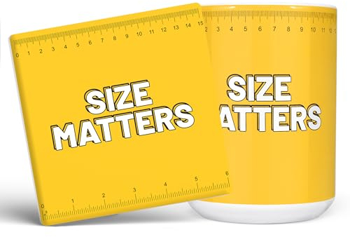 Mug Monster - Taza gigante de tamaño Matters, taza de té o café extra grande, taza de café de cerámica, regalo para hombres o mujeres, taza extragrande y gigante disponible, taza blanca de 15 onzas