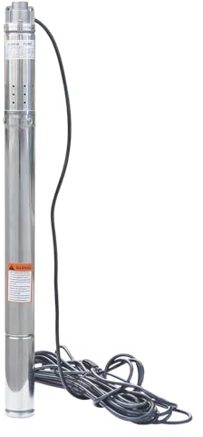Dawot Bomba sumergible de pozo profundo de 0.5 HP, 4.4 GPM 164 pies, IP68 impermeable para uso industrial, riego, hogar, 2 pulgadas