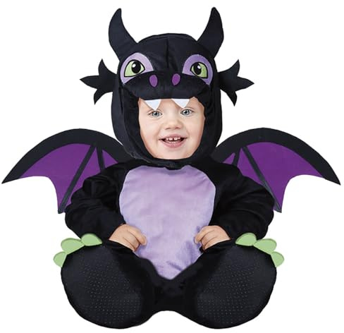 FIESTAS GUIRCA Svart drake med vingar för bebisar - Halloween babyförklädnad