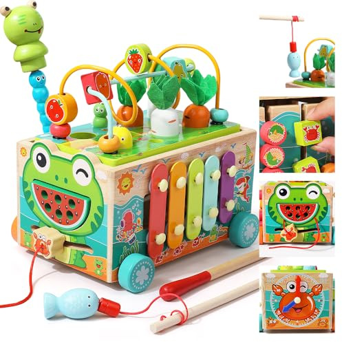 JAUNTY Toddler Wooden Montessori Toy for 1 2 3 Year Old Toys, Educational Stem Toy for Baby Boys Girls 18 Months+, Preschool Learning Fine Motor Skill First 1st Birthday Gifts for Kids Girl Boy 1-3