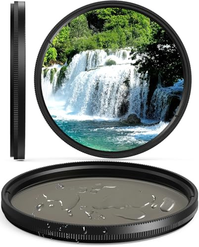 Heysliy 62MM Circular Polarizing Filter, Removing Reflection Effectively Photography Polarizing Filters for Camera Lens Protection, Durable CPL Filter with HD AGC Glass/Multi Resistant Nano Coated