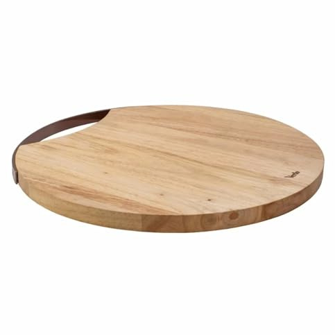 VERLO Rund skärbräda Ø38 cm | Träbräda av hög kvalitet | Serveringsbräda & skärbräda | Naturligt trä | Lämplig för hem & restaurang