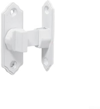 Cerradura de puerta corredera fácil de operar construida con material de aleación de zinc resistente para un uso duradero (blanco)