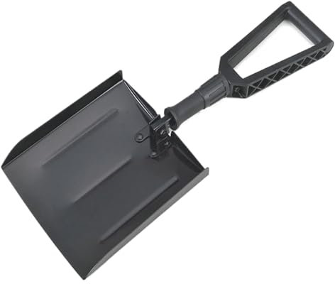 Pelle à neige multifonction portable Riaisttd pour voiture - Pelle d'hiver robuste avec sac de rangement - Outil de déneigement robuste pour allée et voiture