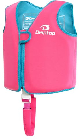 Owntop Kids Swim Vest Toddler Swimming Vest with Adjustable Crotch Strap Toddler Floaties Jacket Boys Girls Learn to Swim Buoyancy Aid for Kid 50-60-70lbs 5-8yrs