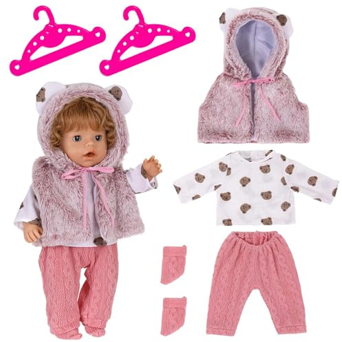 ZXTGBQ 6 Pezzo Vestiti per Bambole 35-43 cm, Vestiti Bambole Reborn Femmina, zVestiti perBambole Rebornn, zVestiti Reborn Femmina, VVestiti Bambola Rebornn, VVestiti per BamboleCartone Nnimato