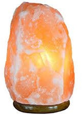 Lampada ai cristalli di sale Himalaya grezza - peso fino a 2,5 kg - con CONFEZIONE REGALO IN JUTA