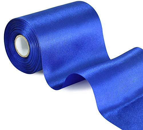 Nastro di raso largo 10 cm x 20 m, a tinta unita per fiocchi macchina, decorazioni matrimoni e feste, inaugurazioni, cerimonie taglio, fasce sedie, confezioni regalo, composizioni floreali