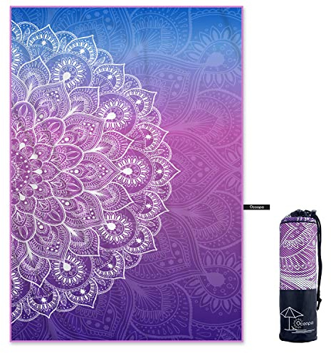 OCOOPA Serviette de Plage Microfibre Femme Homme XXL 200x145cm, séchage Rapide Grandes Serviette Microfibre Anti Sable pour Plage, Voyages, Natation, Piscine, Camping,Vacances