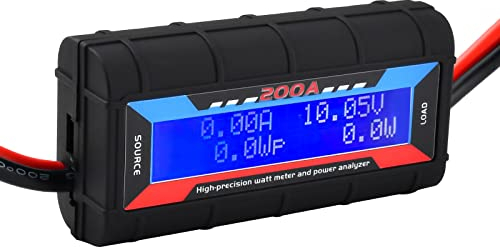 Diymore 200A Analizzatore di Potenza,Misuratore di Potenza,Watt Meter,Battery Monitor Consumo Prestazioni per RC,Batteria,Solare