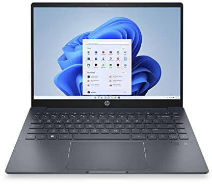 HP Pavilon Plus 14-eh1015ns - Ordenador portátil de 14 2.8K (Intel Core i7-1355U, 16GB RAM, 1TB SSD, NVIDIA GeForce RTX 2050, Windows 11 Home) Blue - Teclado QWERTY Español