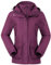 OutPro Veste de ski 3 en 1 pour femme - Imperméable - Coupe-vent - Veste d'hiver - Randonnée - Avec doublure en polaire - Double couche - Amovible - Veste fonctionnelle à capuche, violet, S
