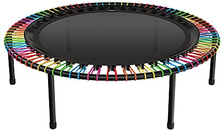 bellicon Trampolino fitness da 111,8 cm (arcobaleno) con gambe a vite e sospensione elastica fino a 150 kg (extra forte)