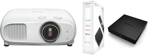 Epson EH-TW7100 4K Pro-UHD 3LCD-Beamer & Nokia Streaming Box 8000, Android TV (Chromecast, HDMI, Netflix, Prime Video, Disney+)
